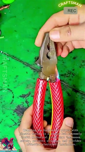 How to Cover Pliers Handle with Plastic Tube #shorts #viral #tools #creative #video