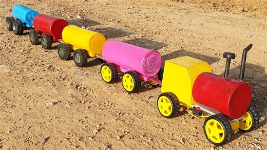 How to make long mini train from wood - Amazing DIY woodworking projects