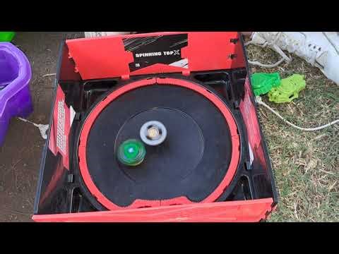 Drain Fafnir Verde F3 de Burst vs Muchos Beyblades X en Junta Tres Poniente