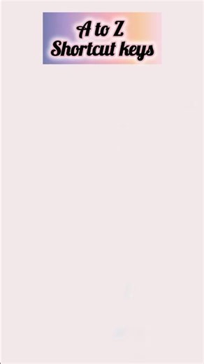 Computer shortcut keys || shortcut key of A to Z | 25 shortcut keys| Computer Keyboard Shortcut key