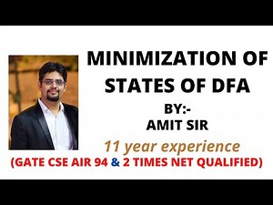 18. minimization of states of dfa
