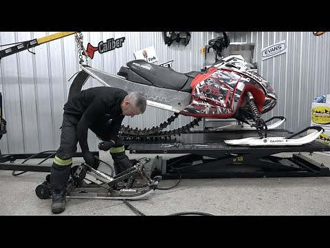 Snowmobile track install, CAMSO BackCountry X2 2 inch lug on IQR