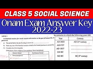 Class 5 Social Science Onam Exam Question Paper 2022 Answer Key 🔥|Std 5 Onam Exam Answer Key