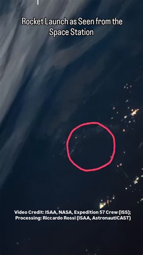 All Around Science (Official) on Instagram: "Rocket Launch as Seen from the Space Station Video Credit: ISAA, NASA, Expedition 57 Crew (ISS); Processing: Riccardo Rossi (ISAA, AstronautiCAST) Link: https://youtu.be/B1R3dTdcpSU The Russian Soyuz-FG rocket was launched from the Baikonur Cosmodrome in Kazakhstan, carrying a Progress MS-10"