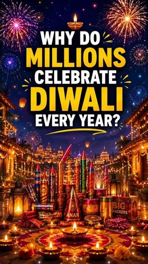 🤔🪔 Why Do Millions Celebrate Diwali? ✨🎆#Diwali#FestivalOfLights#DidYouKnow#CultureFacts#Shorts