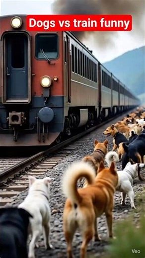 “Dog vs Train – But Make It Funny 😆”#ytshorts #funnyvideo#dogs