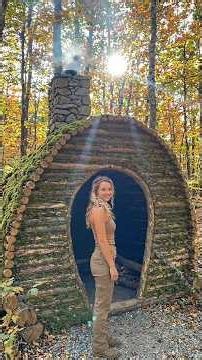 She Built a Hidden Underground Moss Shelter 🌿🔥 | Secret Bushcraft Home #survival #outdoors