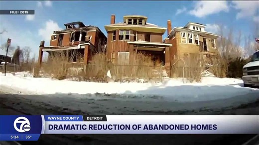 Detroit's blight removal program reduces abandoned homes from 47,000 to under 1,000
