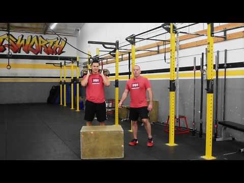 How-To: Box Step-up with Sandbag – KravHIIT.fit