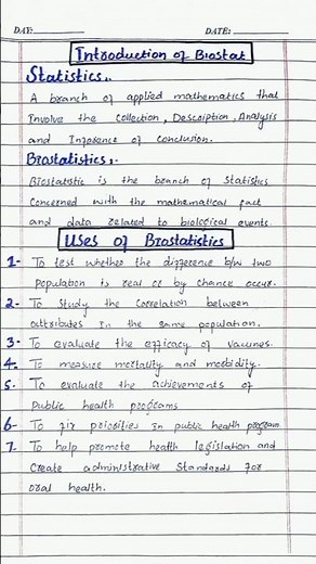 Introduction and Uses of Biostatistics