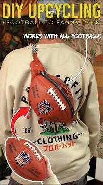 DIY Football Fanny Pack Upcycling Project #diy #football #sewing #fashion #fannypack