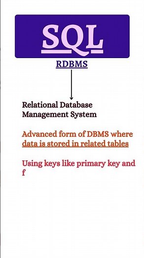 SQL vs DBMS vs RDBMS #sql #education #dbms #sqlinterviewquestions #exam #engineeringstudents