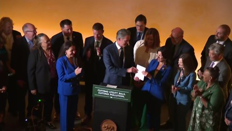 Watch: Gov. Gavin Newsom signs California energy, climate bills; answers reporter questions