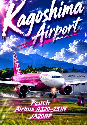 【鹿児島空港】 Peach Airbus A320-251N JA208P #飛行機動画 #鹿児島空港 #ピーチアビエーション #airbusa320neo #airplanespotting