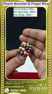 Pearls Bracelet & Finger Ring