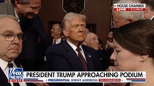 President Trump enters the House chamber for his prime-time address to Congress. | Fox News