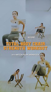 14K views · 15 shares | Instead of letting your chair remind you of long hours of sitting, let it remind you to move and build muscles. This total body chair strength workout can be done anywhere—at home, in your office, in a hotel room, or wherever you are in the world. https://lifestyle.inquirer.net/550550/break-free-workplace-wellness-traps/ | Multisport.ph | Facebook