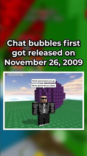 The first chat bubble on ROBLOX?
