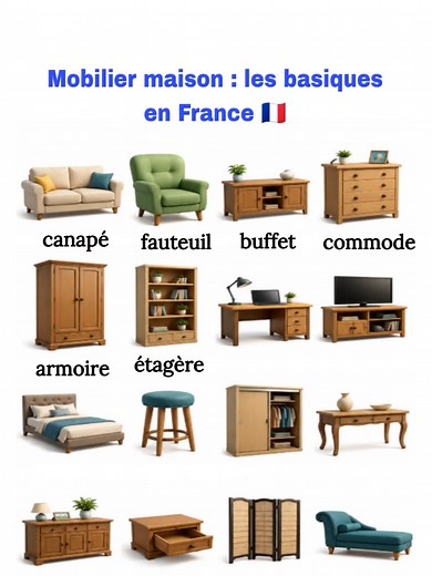 20 meubles essentiels dans une maison en France