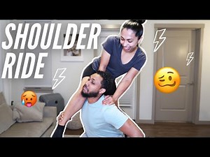 COUPLE SHOULDER RIDE CHALLENGE *MUST WATCH*
