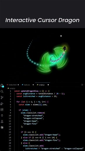 I Coded a Dragon That Follows My Cursor | Onto Script #shorts #viral