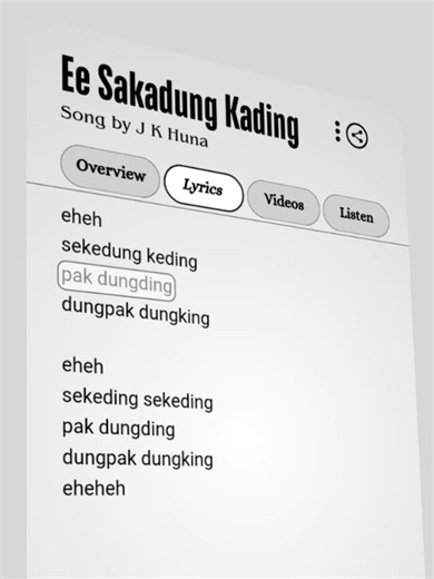 Ee Sakadung Kading lyrics - Ee Sakadung Kading song