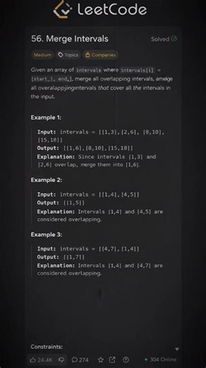 Day -35 solving DSA PROBLEM merge intervals