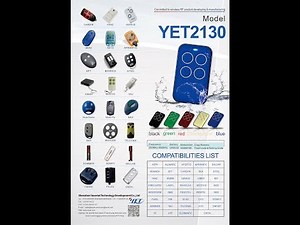 YET2130 300-868M auto scan rolling code remote control -NICE FLOR