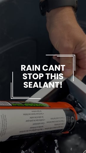 Buchner Manufacturing on Instagram: "Rain won’t stop THIS sealant 👀 Ever get stuck sealing a gutter in the rain? Geocel 2320 is built for wet conditions, so Noel put it to the test by sealing under water. When the weather doesn’t cooperate but the job still needs to get done, this sealant always shows up! 💪 #sealant #gutterinstallation #gutterservices #contractorlife #tutorial"