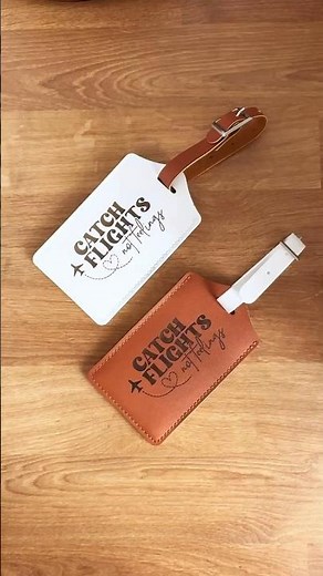 Leatherette Luggage Tags | #customengraving #glowforge