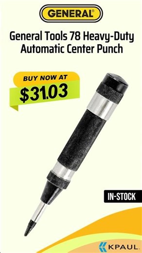 In Stock | General Tools 78 Automatic Center Punch | Authorized Distributor | KPaul - Veteran Owned