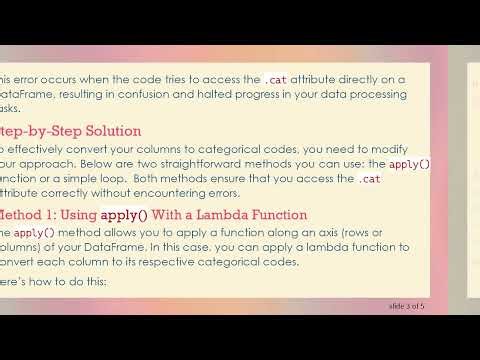 Resolving the AttributeError in Pandas: Using the .cat Method for Categorical Data