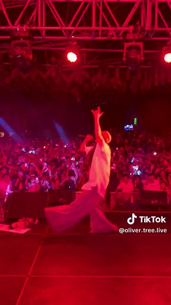 Oliver Tree's Performance Surrounded by Singing Fans