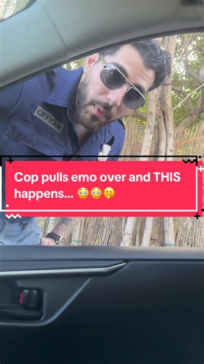 Emos WYA? Did not expect the cop to do THAT… 😳 Sh0w an emo who needs this warning… @Rudy Ayoub #emo #alternative #goth #skit #comedy