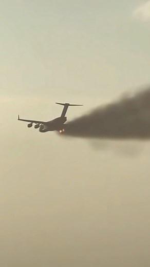 Hong Kong bound American Boeing 747‑400 cargo plane catches fire in wing moments before landing | Talia Brooks