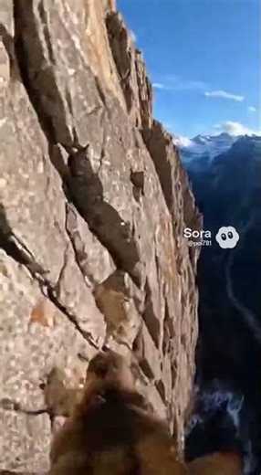“Wow… the thrilling cliff-climbing of mountain goats!” 🐐⛰️🔥