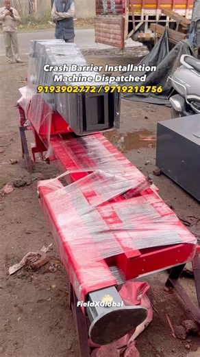 Crash Barrier Installation Machine | MBCB Post Fixing Tractor Machine | Crash Barrier Hammer Machine