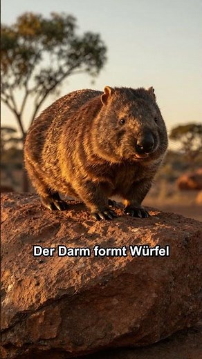 Warum Wombats würfelförmigen Kot machen 🟫 #Shorts