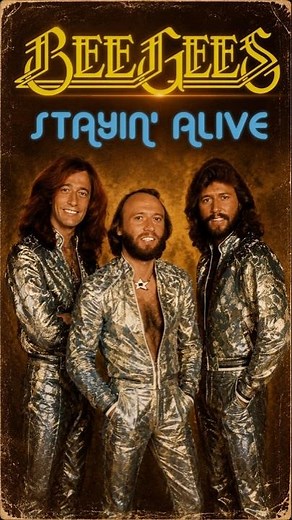 Stayin' Alive – Bee Gees #70smusic #lyrics #discomusic #dancemusic #retromusic