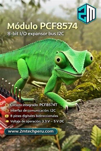 Modulo PCF8574 8 bit IO expansor bus I2C #2mtechperu