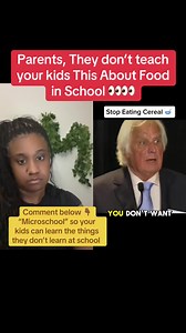 They don’t teach your kids this about food. Most of our food nowadays is bioengineered, lab grown meat and eggs, and they are using paint chemicals in your kids favorite cereal like Cinnamon Toast Crunch. And the worst part? They don’t teach your child how to read a label at school. 🏫 it’s sad and ridiculous. Don’t worry in our microschool we are teaching all things about science and health in our school. Comment below 👇🏾‘microschool” to come to our tour on Wednesday at 6pm central; 7pm easte