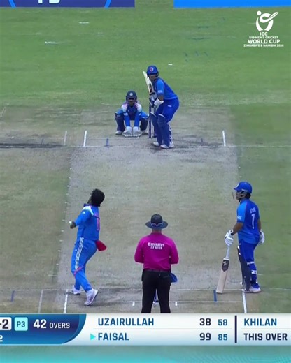 Faisal Khan leads the charge for Afghanistan with a classy century 🤩 #U19WorldCup broadcast details 👉 https://www.icc-cricket.com/tournaments/u19-cricket-worldcup-2026/news/broadcast-details-for-icc-u19-men-s-cricket-world-cup | ICC - International Cricket Council