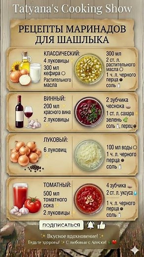 🔥 4 Лучших МАРИНАДА для ШАШЛЫКА: Секрет идеального сочного и мягкого мяса, которое тает во рту 👍