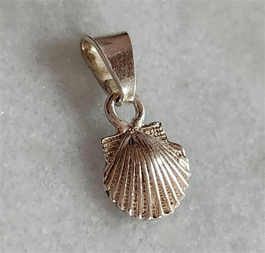 Sterling Silver Scallop Shell Pendant | PREMEX MP 76 925 Vintage Mexican Seashell Charm - Etsy