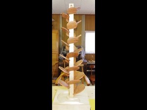 手動玉揚げ装置付きカラコロツリー Marble rolling tree with marble raising device