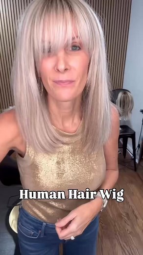 We just completed this super cute human hair wig with bangs for a client! 💇‍♀️✨ Kiley gave it an amazing cut and toned it perfectly so it complements our client’s look. Our wigs are designed to look incredibly natural on top, with a lace front that blends seamlessly with the hairline. The base features closed wefts, making the wig comfortable while giving a smooth, natural finish. With lace tops and a fully secure construction, these wigs give you the freedom to style, part, and rock your hair 