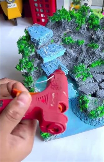 DIY Waterfall 💙#1million #comment #like #subscribe #support