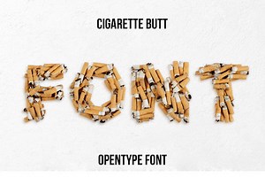 Cigarette Butt Font - HandMadeFont ...