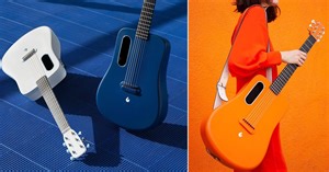 'LAVA ME 2' is a weatherproof carbon fiber guitar with a built-in preamp system