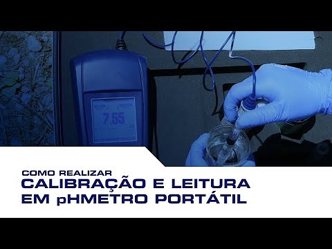 Calibração e leitura de pH (Medidor portátil)